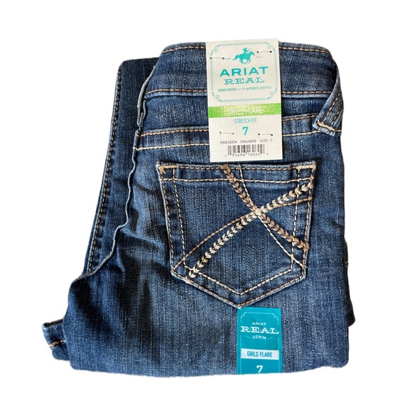 Ariat Girl's Dresden Stretch Fit Flare Jean - Picture 5 of 8